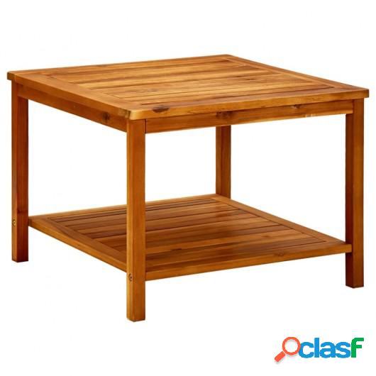 Mesa de centro de madera maciza de acacia 60x60x45 cm