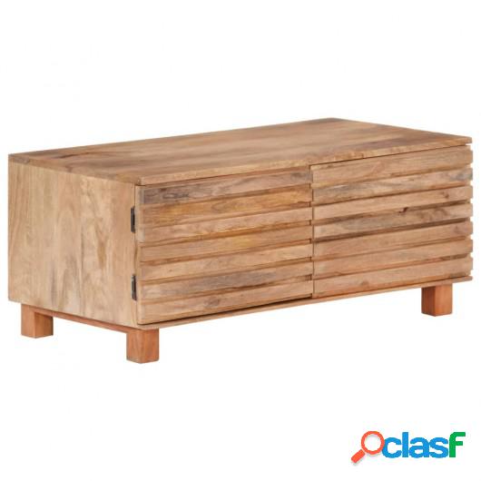 Mesa de centro de madera maciza de mango 90x50x40 cm