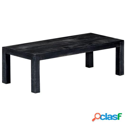 Mesa de centro de madera maciza de mango negro 110x50x35 cm