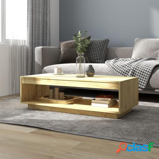 Mesa de centro de madera maciza de pino 110x50x33,5 cm