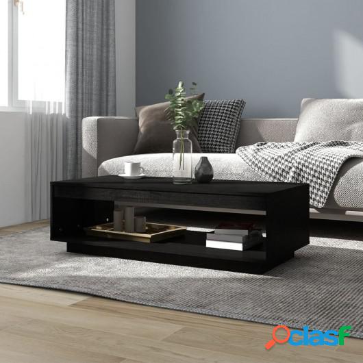 Mesa de centro de madera maciza de pino negro 110x50x33,5 cm