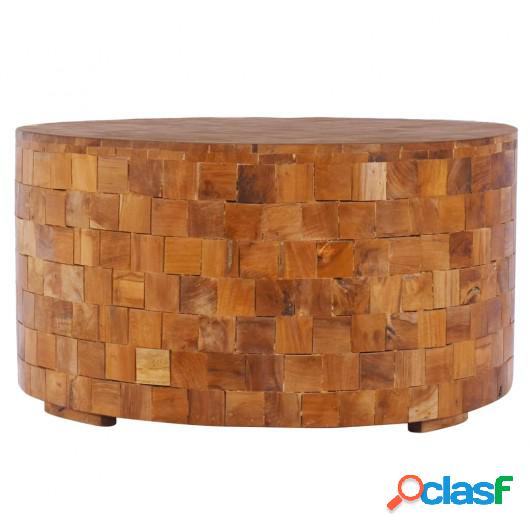 Mesa de centro de madera maciza de teca 60x60x35 cm