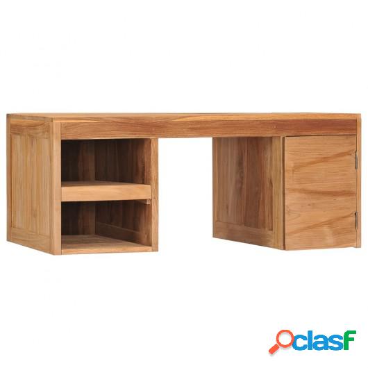Mesa de centro de madera maciza de teca 90x50x40 cm