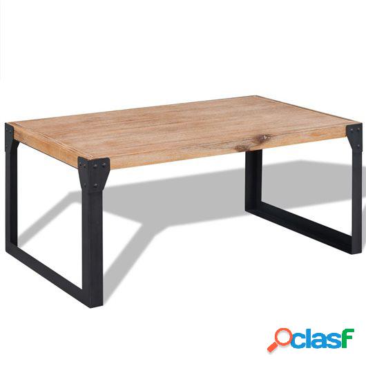 Mesa de centro de madera maciza reciclada 100x60x45 cm