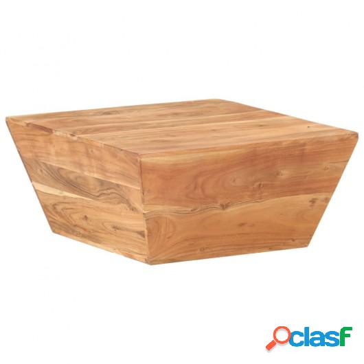 Mesa de centro forma de V madera maciza de acacia 66x66x30