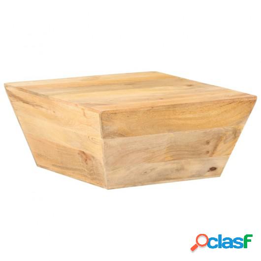 Mesa de centro forma de V madera maciza de mango 66x66x30 cm