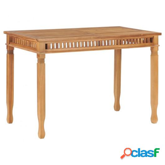 Mesa de comedor de jardín madera maciza de teca 120x65x80