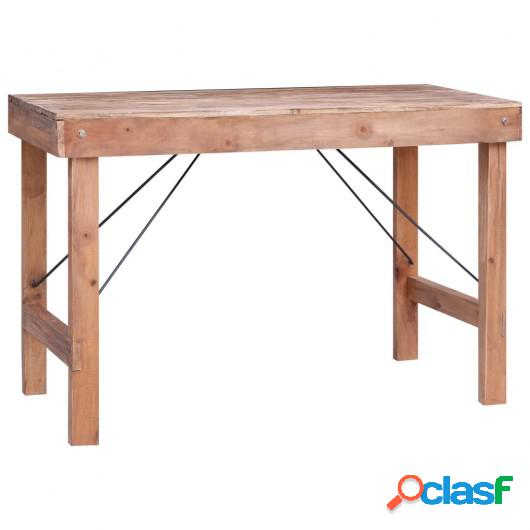 Mesa de comedor de madera maciza reciclada 120x60x80 cm