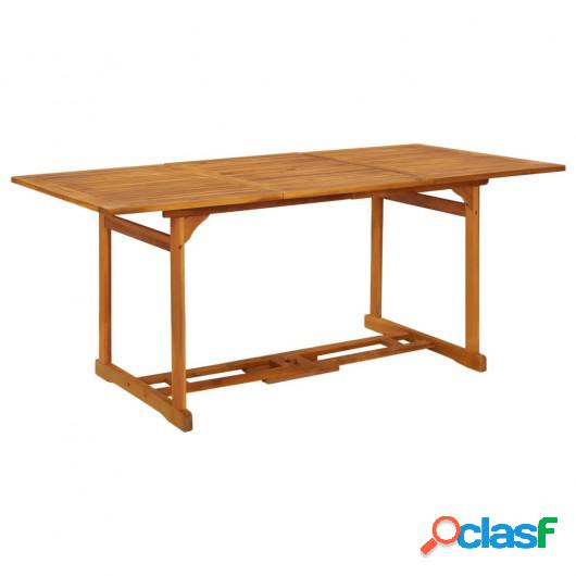 Mesa de comedor jardín 180x90x75 cm madera maciza de acacia