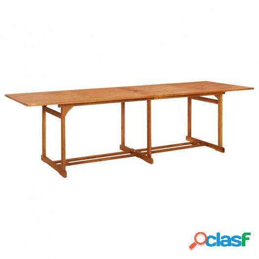 Mesa de comedor jardín 280x90x75 cm madera maciza de acacia