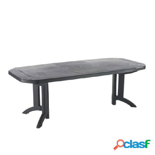 Mesa de resina para jardín Grosfillex vega color antracita