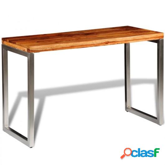 Mesa de salón o escritorio madera sheesham con patas de