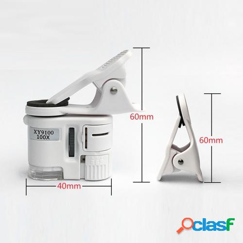 Microscopio universal tipo clip lupa 100x con clip para