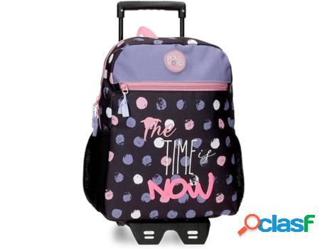 Mochila con Ruedas ROLL ROAD The Time Is Now Negro (27x33x11