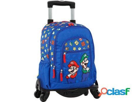 Mochila con Trolley SUPERMARIO 4 Ruedas (Multicolor -