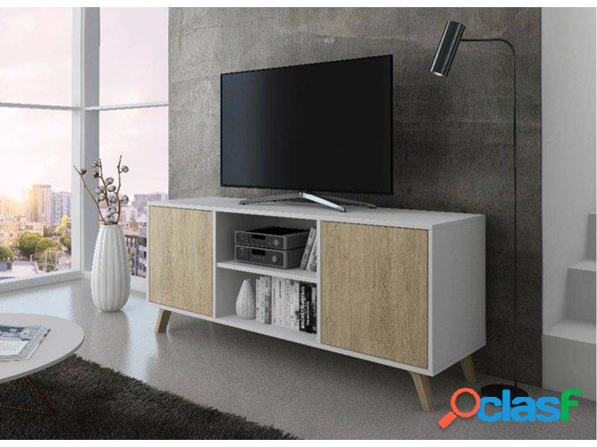 Mueble de TV SKRAUT HOME Wind (Blanco - Puccini - Melamina,