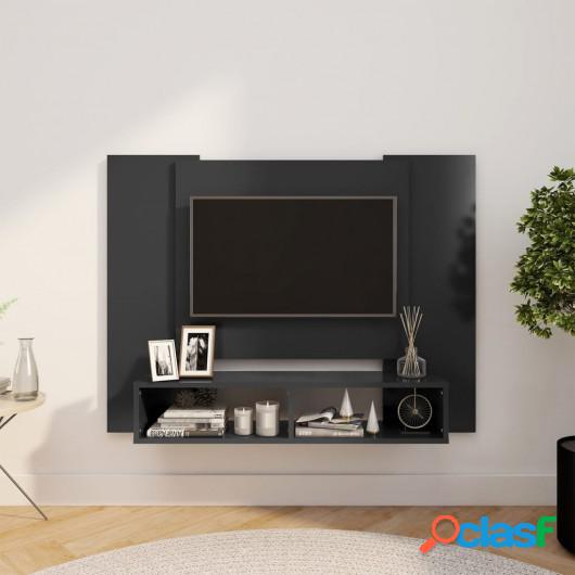 Mueble de TV de pared aglomerado gris 120x23,5x90 cm