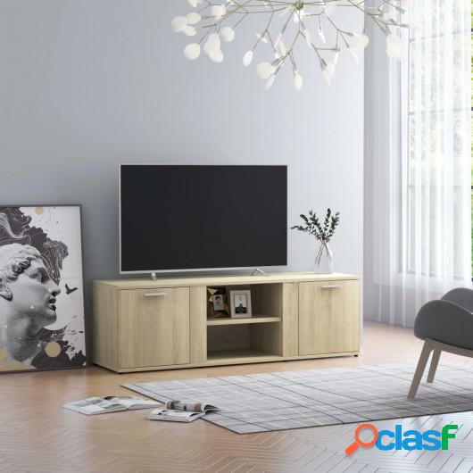 Mueble para TV aglomerado color roble Sonoma 120x34x37 cm