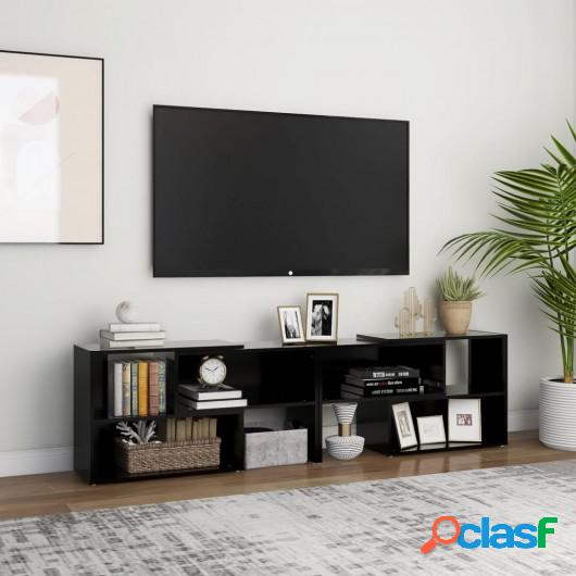 Mueble para TV de aglomerado negro 149x30x52 cm
