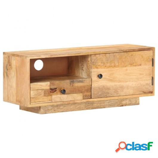 Mueble para TV de madera de mango maciza 90x30x35 cm