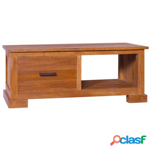 Mueble para TV de madera de teca maciza 90x50x37 cm