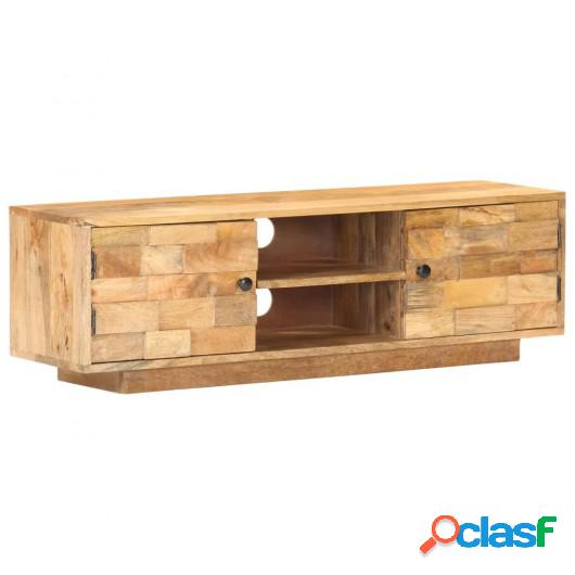 Mueble para TV de madera maciza de mango 116x30x35 cm