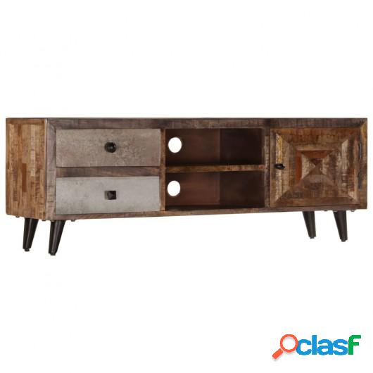 Mueble para TV de madera maciza de mango 118x30x40 cm