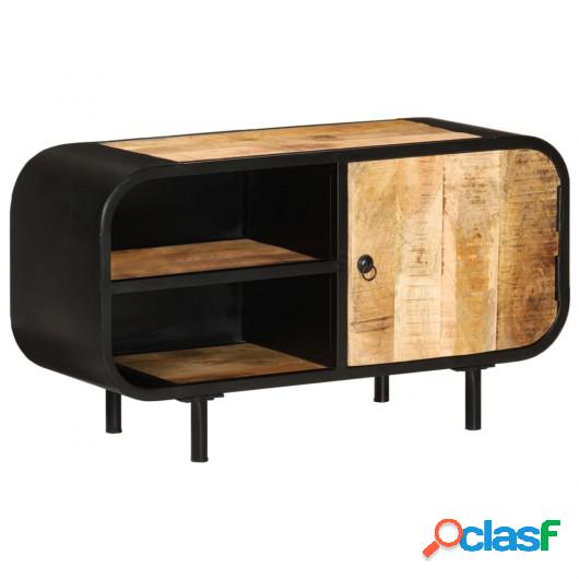 Mueble para TV de madera maciza de mango rugosa 90x30x48 cm