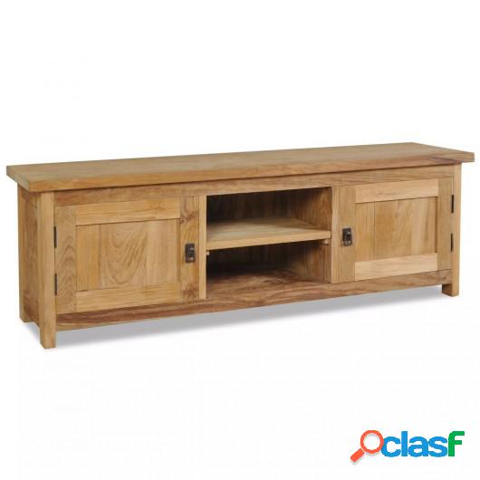 Mueble para TV de madera maciza de teca 120x30x40 cm