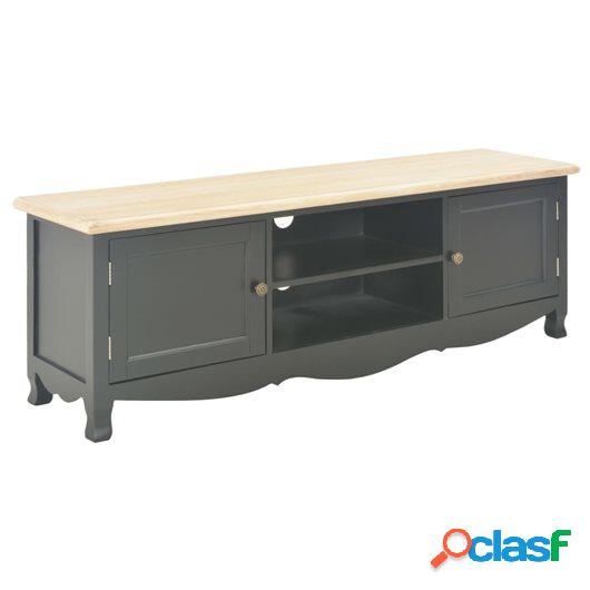 Mueble para TV madera maciza de mango negro 120x30x40 cm