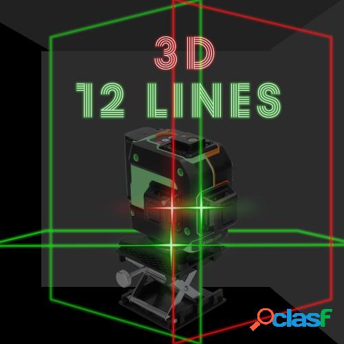 Multifuncional 12 líneas láser nivel 3° máquina