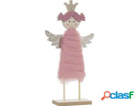 Navidad HOGAR Y MÁS Angel De Madera Navideña (madera)