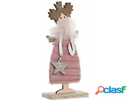 Navidad HOGAR Y MÁS Hada De Madera Navideña (madera)