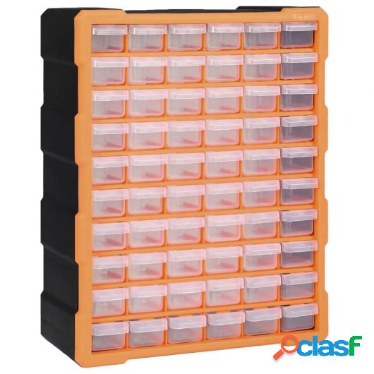 Organizador multicajones con 60 cajones 38x16x47,5 cm