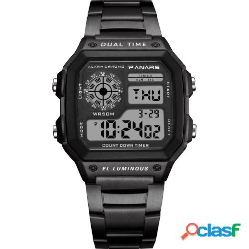 PANARS Reloj deportivo digital para hombre Modo de hora dual