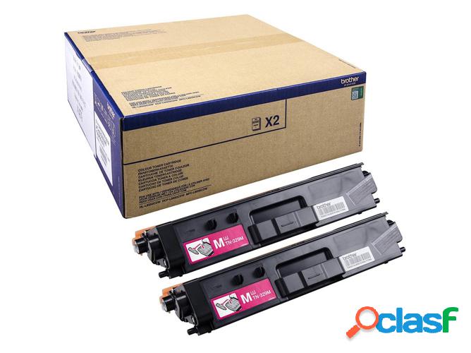 Pack 2 Cartuchos de Tóner Original BROTHER Magenta TN329M