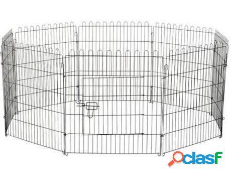 Parque para Perros PAWHUT (Gris - 71x76cm - Metal)