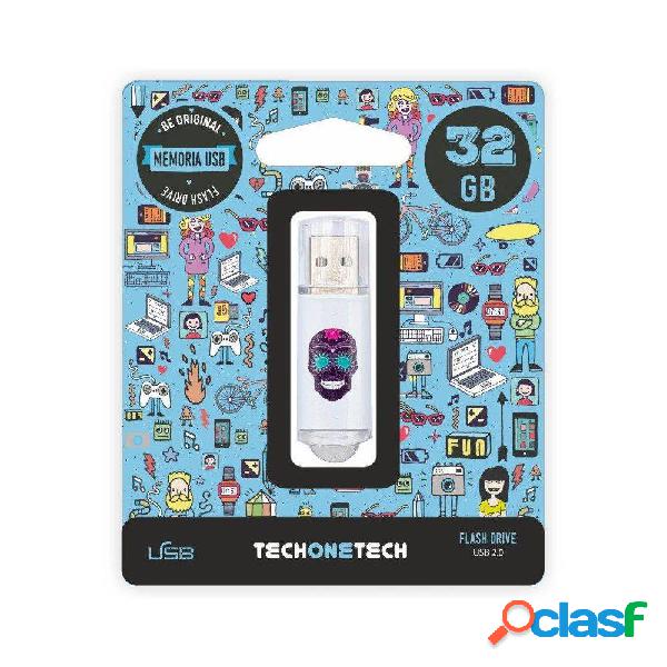 Pendrive 32GB Tech One Tech Calavera Maya USB 2.0