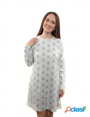 Pijama De Mujer Camisón De Verano L Gris