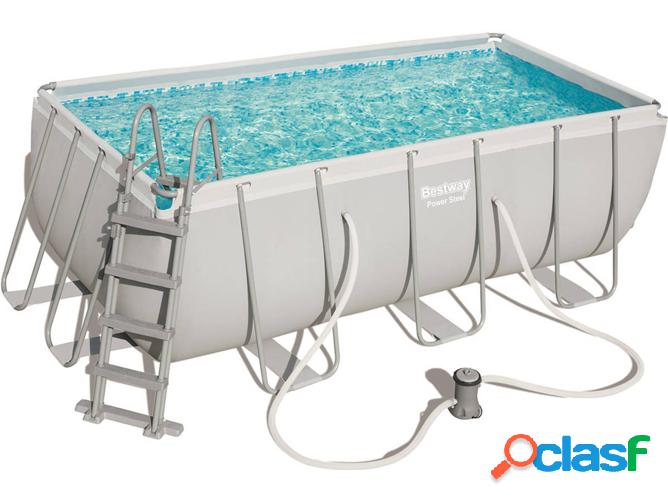 Piscina Tubular BESTWAY Gris (8124 L - 412x201x122cm)