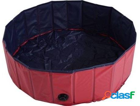 Piscina para Perros y Gatos PAWHUT Pegable (Rojo - 100x30cm