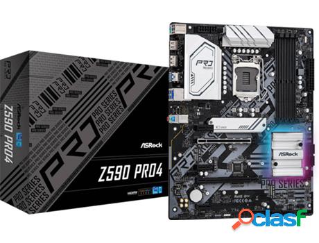 Placa Base ASROCK Z590 Pro 4 (Socket LGA 1200 - Intel Z590 -