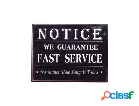 Placa Pared Notice 25X33Cm Adorno Pared Placas Metal