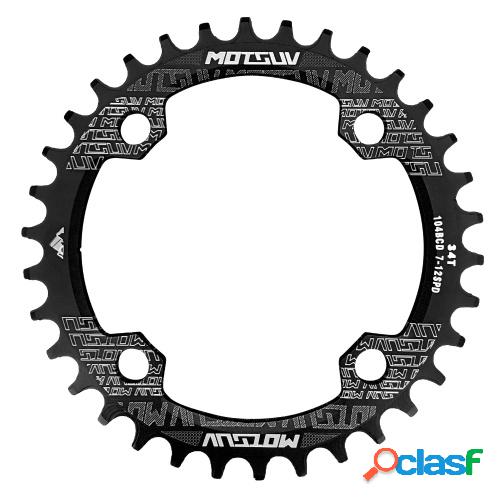 Plato de bicicleta 32T / 34T / 36T / 38T 104mm BCD Anillo de