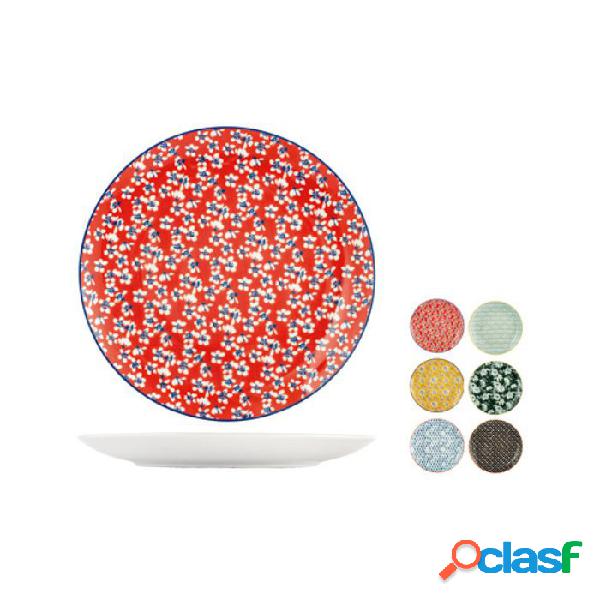 Plato de porcelana Coupe Colourfull llano 27cm