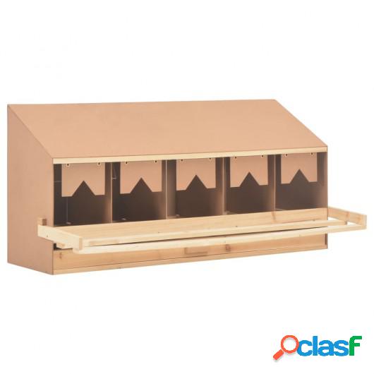 Ponedero para gallinas 5 compartimentos madera pino