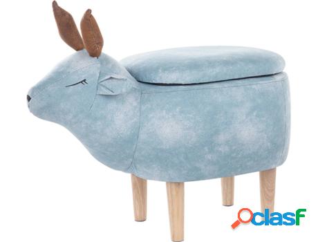 Puf con Almacenamiento Reindeer (Azul - Poliéster -31x63x40