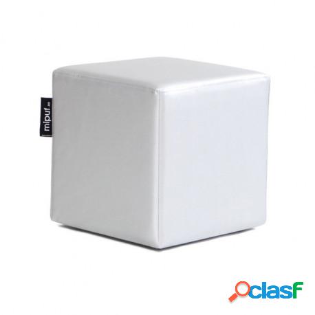 Puff Cuadrado Cube 40x40 - Polipiel Plata