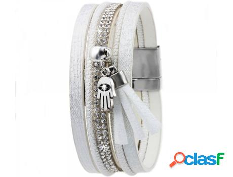 Pulsera SC_CRYSTAL (bañado a rodio - Blanco - 200 mm x 23