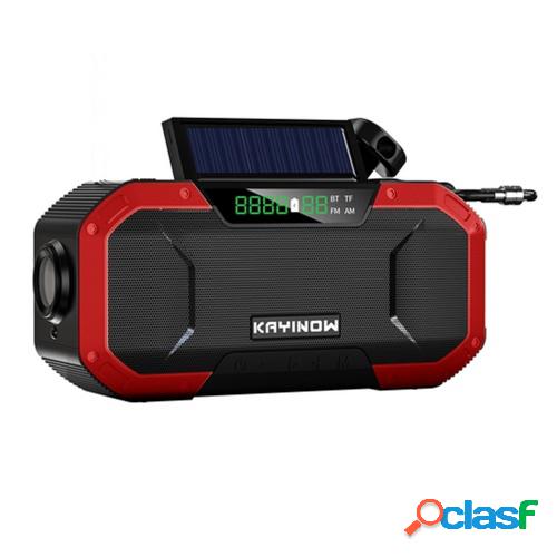 Radio portátil con manivela multifunción IPX6 impermeable